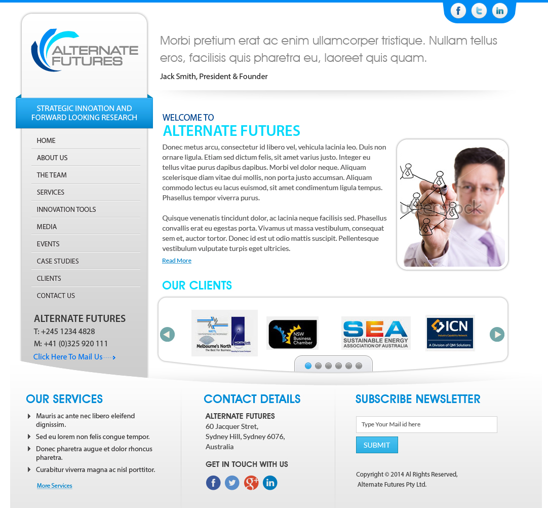 Web Design by Expert Designer for Alternate Futures Pty Ltd | Design #2942069
