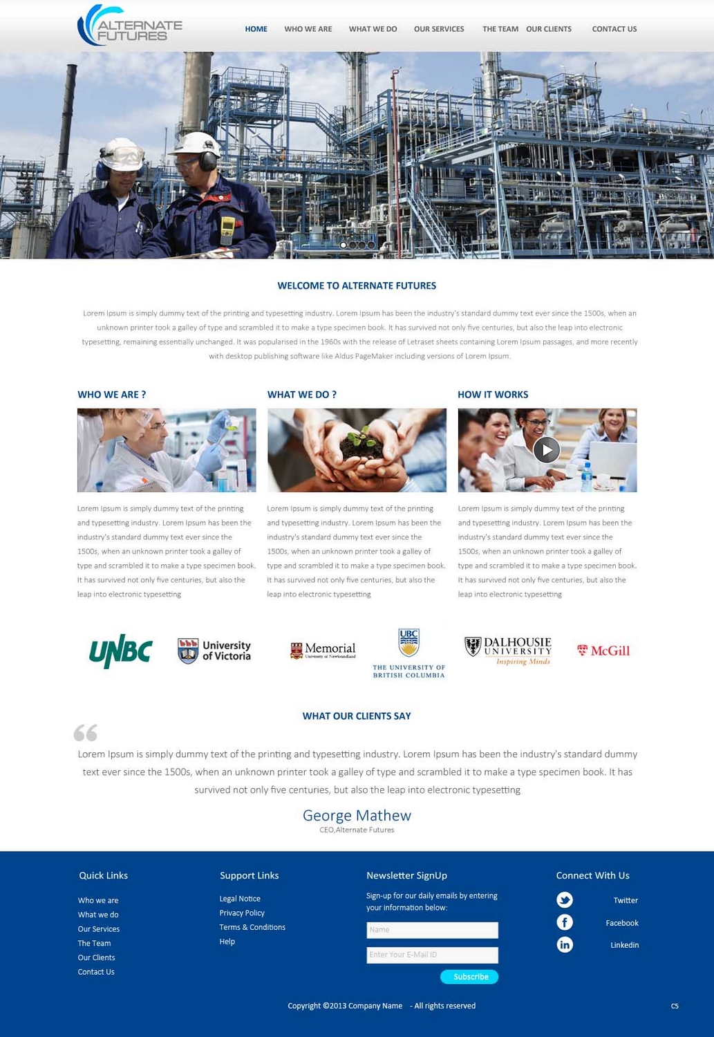 Web Design par pb pour Alternate Futures Pty Ltd | Design #2935184