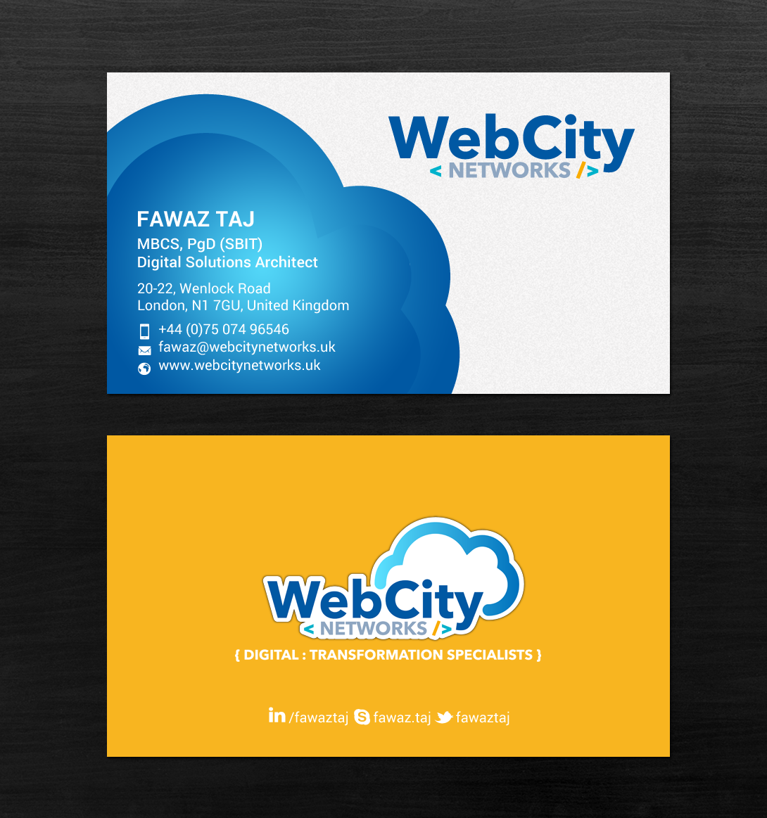 Business Card Design by chandrayaan.creative for this project | Design #19827363