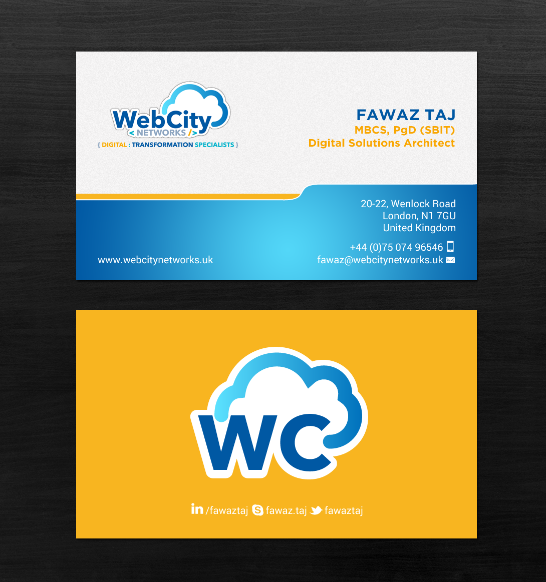 Business Card Design by chandrayaan.creative for this project | Design #19827374