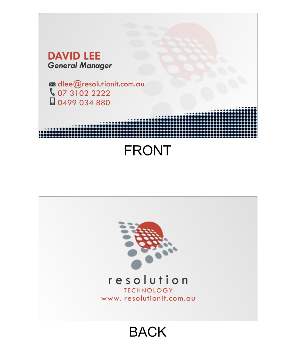Design de Carte de Visite par Gem Vila pour Resolution Technology | Design #2923283