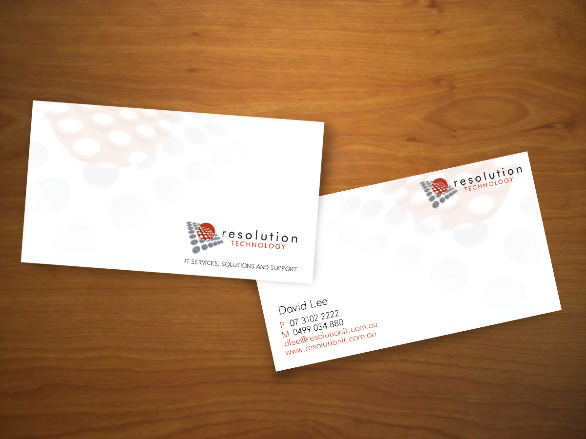 Business Card Design by GB Graphics for Resolution Technology | Design #2917145