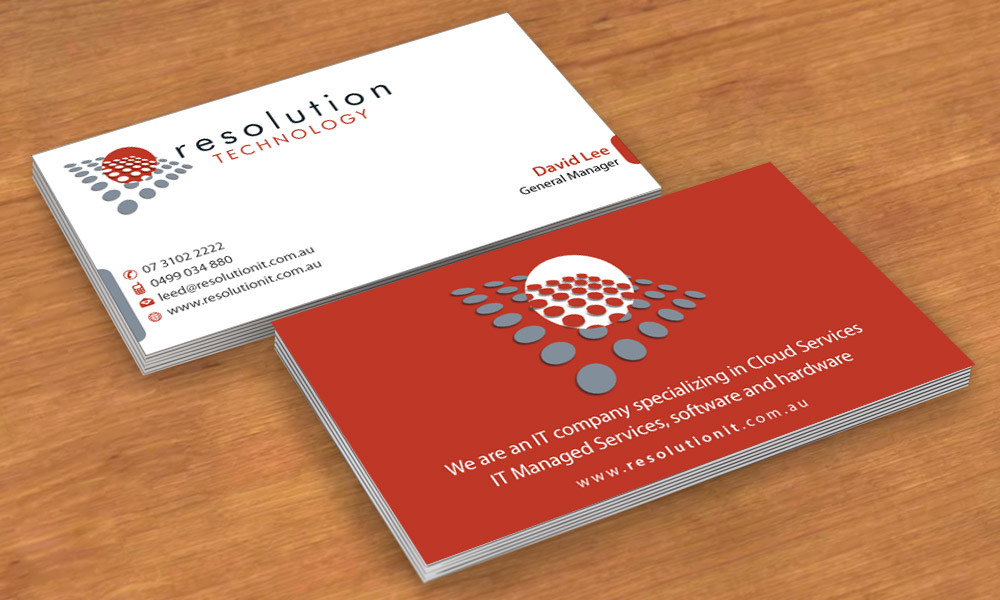 Visitenkarten-Design von Sbss für Resolution Technology | Design #2912867