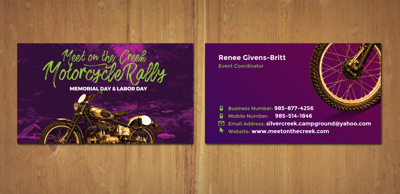 Business Card Design by MNM for Silver Creek Campground | Design #19821699