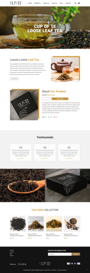 Shopify-Design von pb für Cup of Té | Design: #19820954