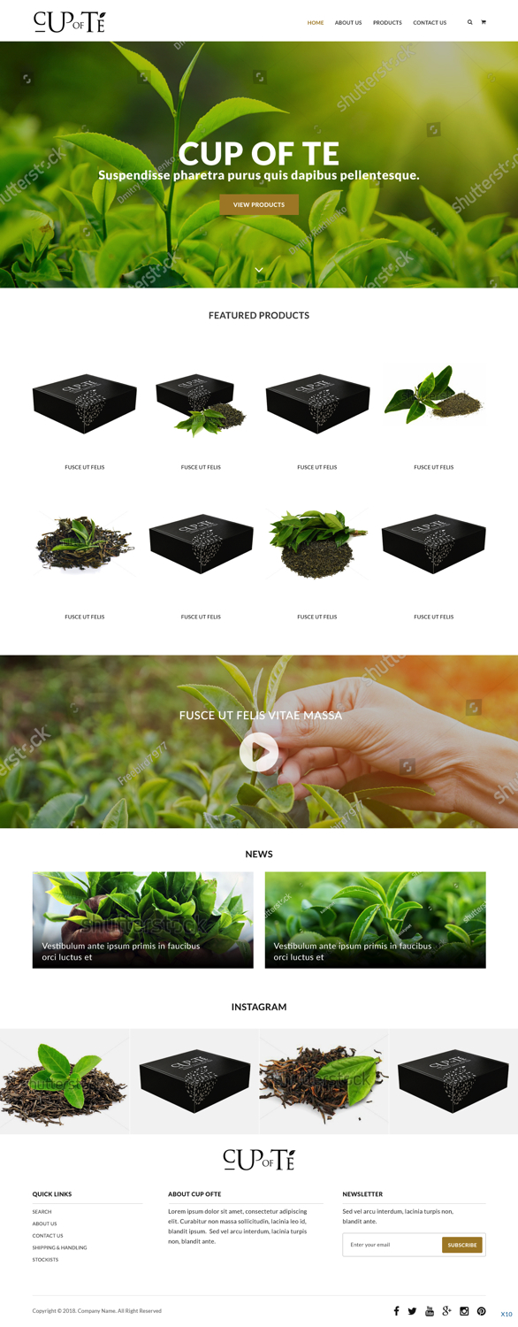 Shopify-Design von pb für Cup of Té | Design #19820957