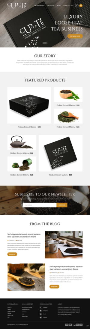 Shopify-Design von pb für Cup of Té | Design: #19820958
