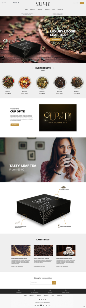 Shopify-Design von pb für Cup of Té | Design: #19820960
