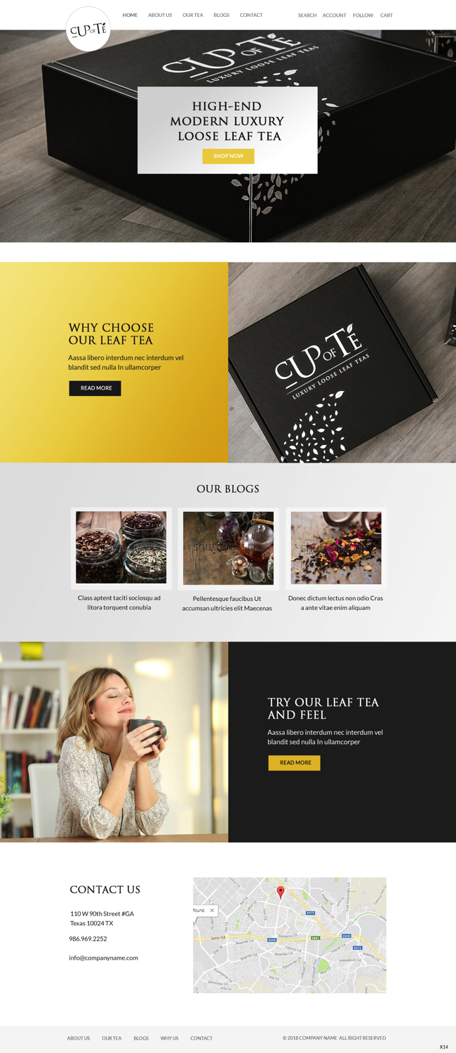 Shopify-Design von pb für Cup of Té | Design #19820961