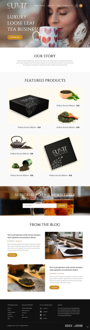 Shopify-Design von pb für Cup of Té | Design: #19827690
