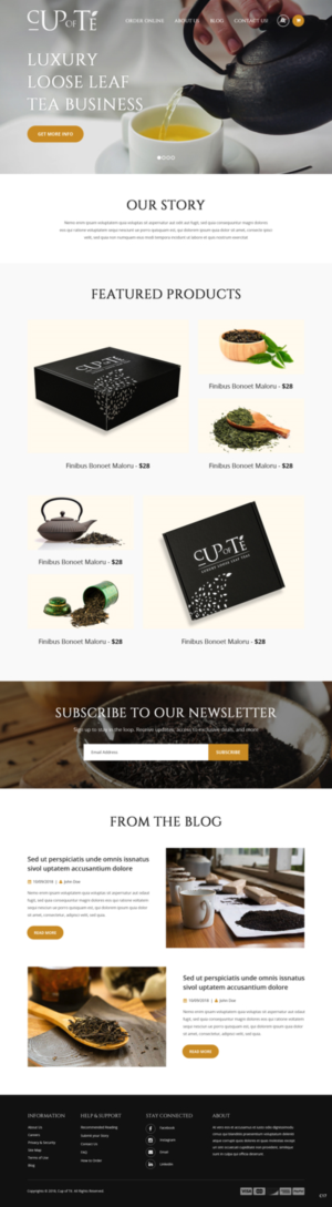 Shopify-Design von pb für Cup of Té | Design: #19827691