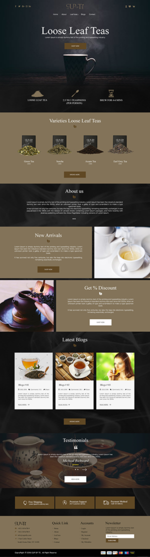Shopify-Design von bdesigner9 für Cup of Té | Design: #19840589