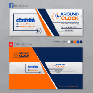 FB and Youtube banner design for HVAC company | Diseño Gráfico por MTajvidi