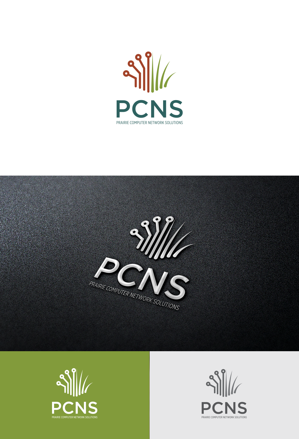 Logo Design by Paperfox Designs for Prairie Computer Network Solutions | Design #19889707