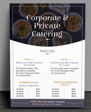 Corporate & Private Catering | Diseño de Póster por SAI DESIGNS
