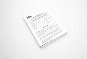BlackFox Contractors - Application form | Word Template Design by nafizrahat