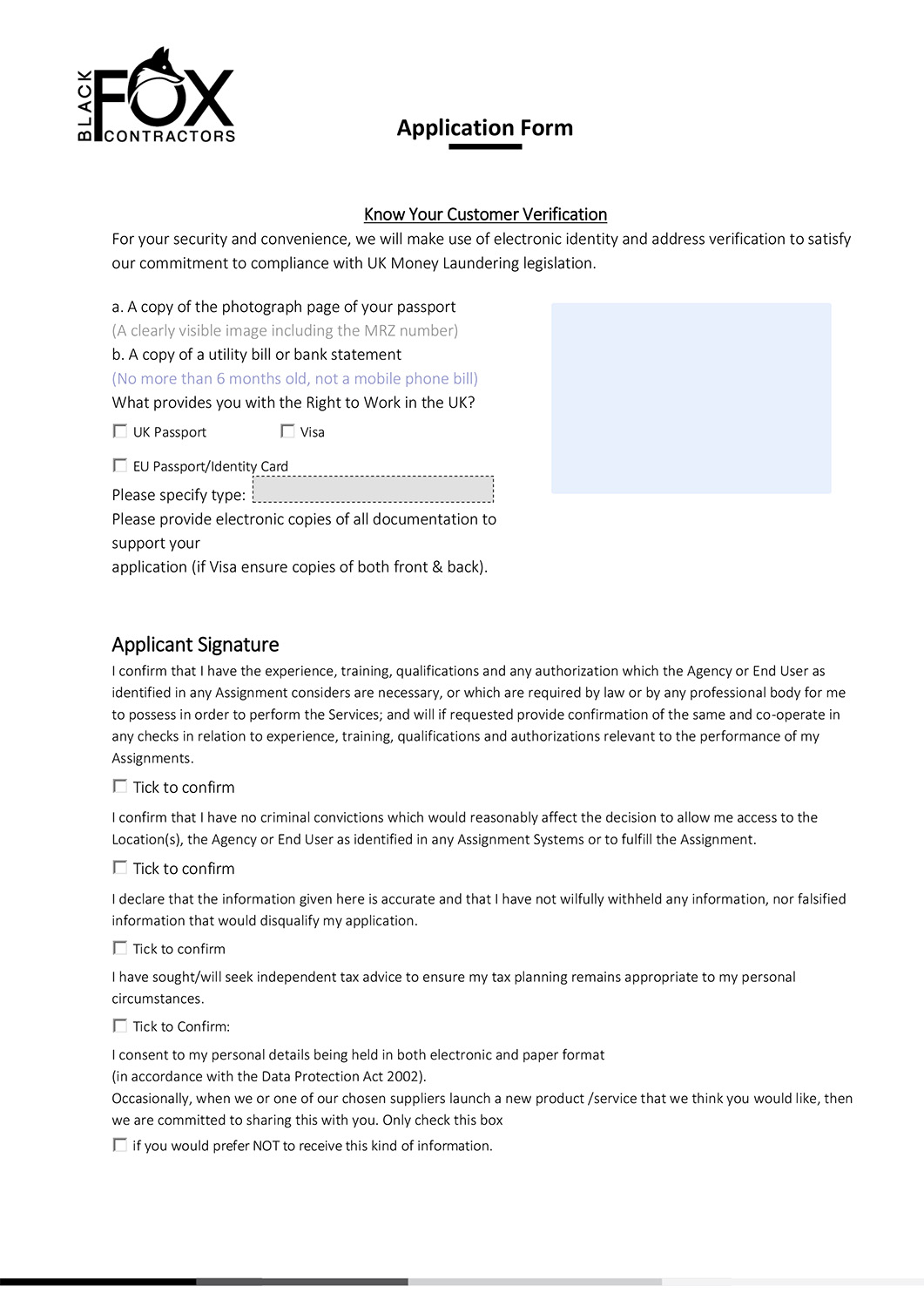 Word Template Design by nafizrahat for Black Fox Contractor | Design #19859928