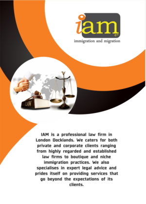 Core values in our company IAM (Immigration and Migration) | Flyer-Design von fumbh.designs
