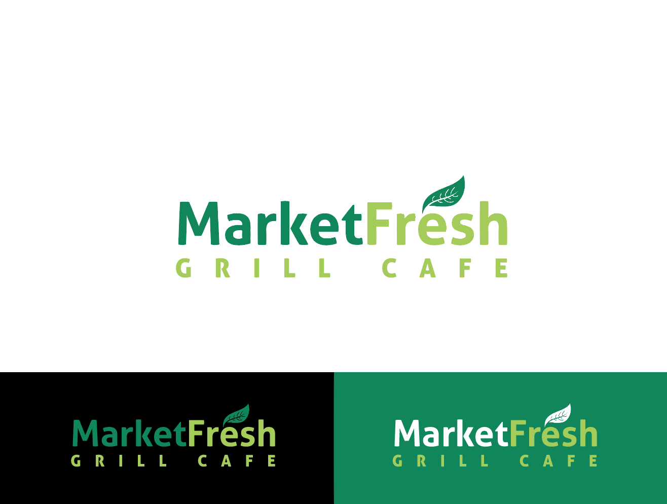 Logo Design by wonderland for Market Fresh Grill Cafe | Design #19838895