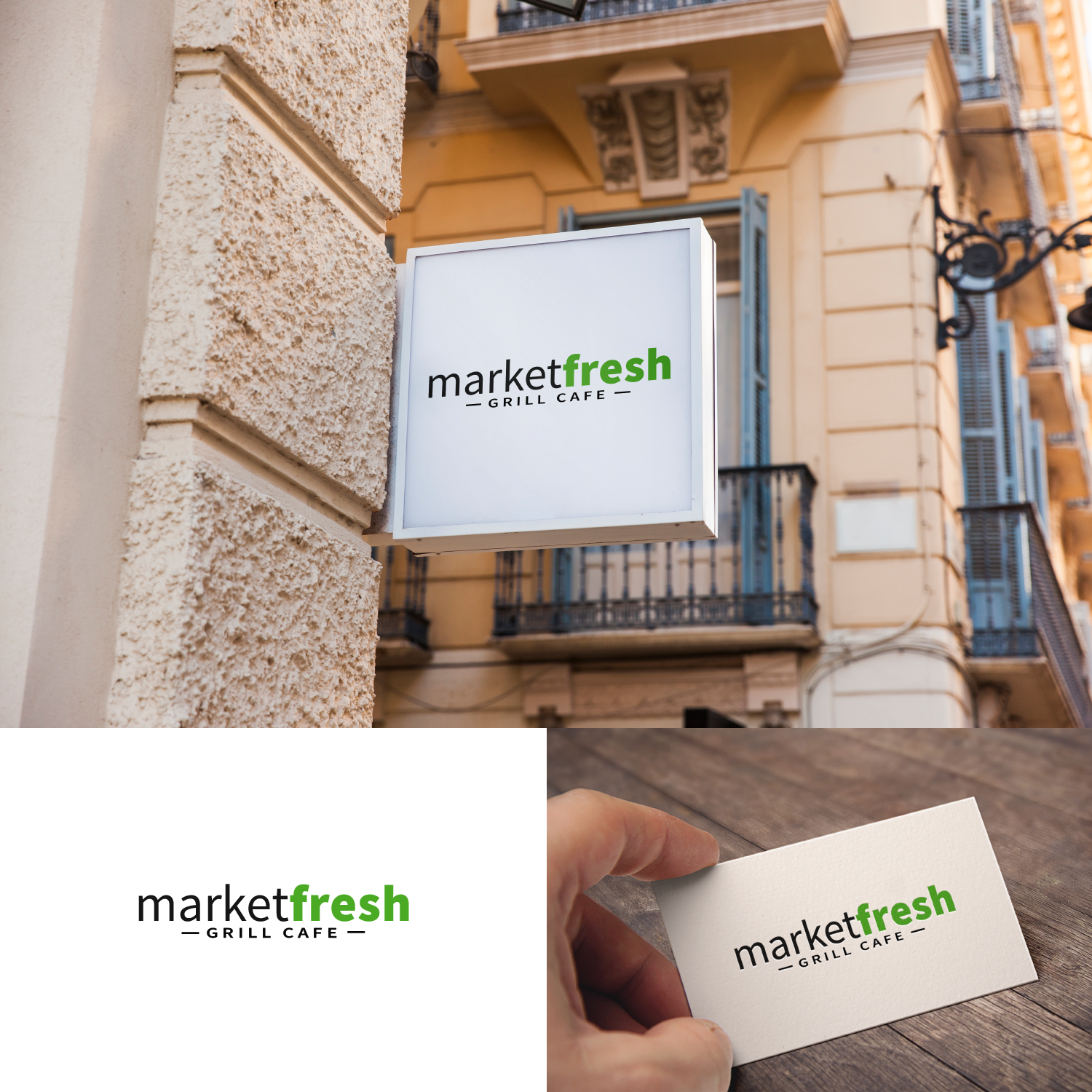 Logo-Design von Top1Design für Market Fresh Grill Cafe | Design #19886531