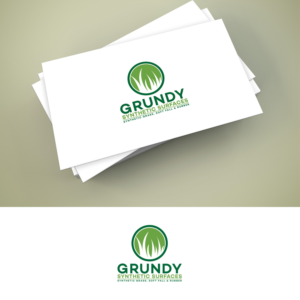 Unsure - Business Name is - Grundy Synthetic Surfaces...... We specialise in SYNTHETIC GRASS, SOFT FALL & RUBBER  | Logo Design by ClearDesign