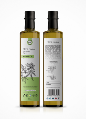 Our Premium Canadian Organic Hemp Oil needs a clean, modern label design! | Diseño de Etiqueta por Shark1