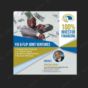 100% No Money Down | Graphic Design by DA.