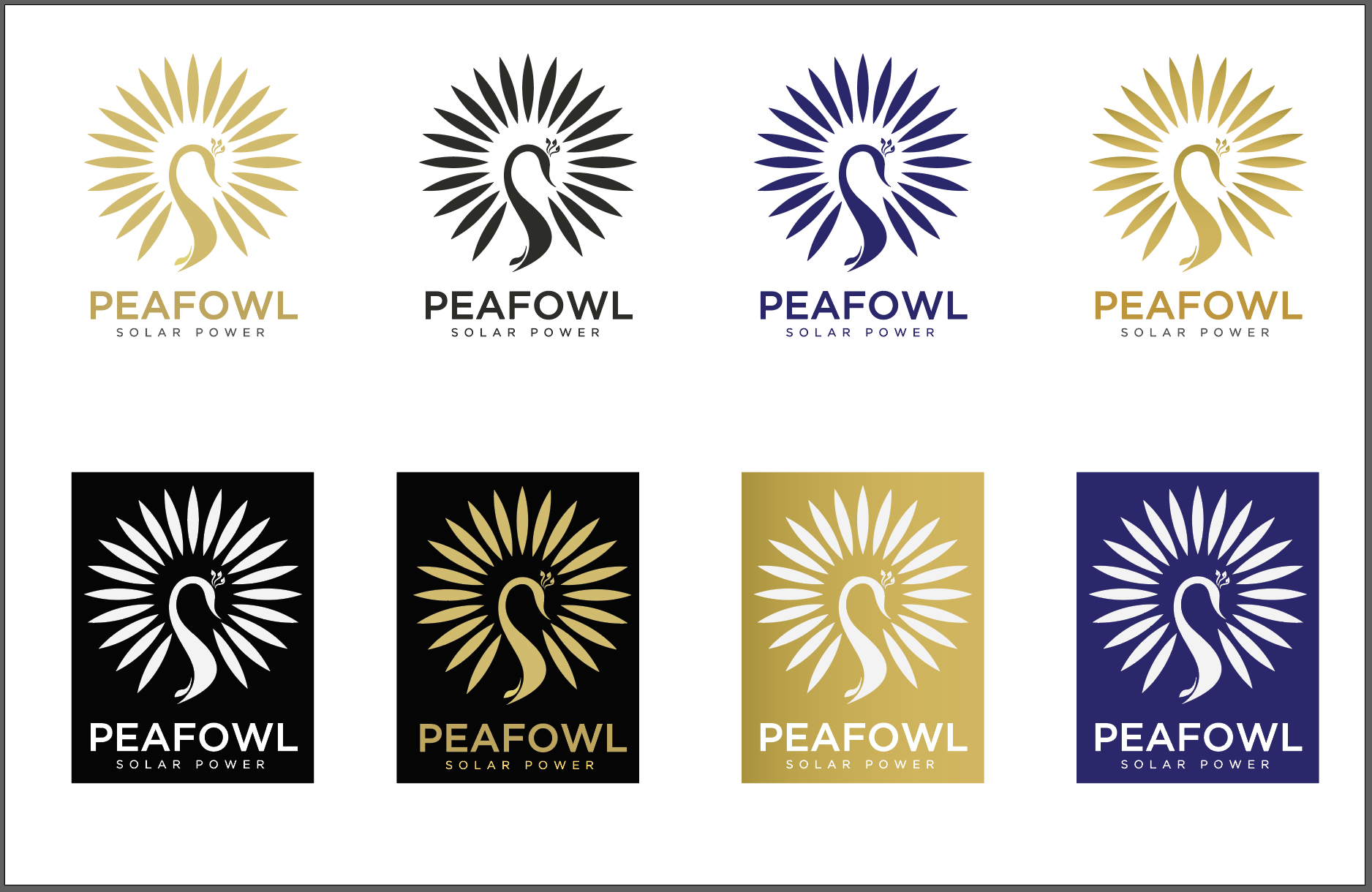 Logo Design by Rodrigo Custodio for Peafowl Solar Power AB | Design #19883597