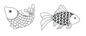 Chinese Fish Carp Lanterns for Chinese New Year | Graphic Design by Miketerashi