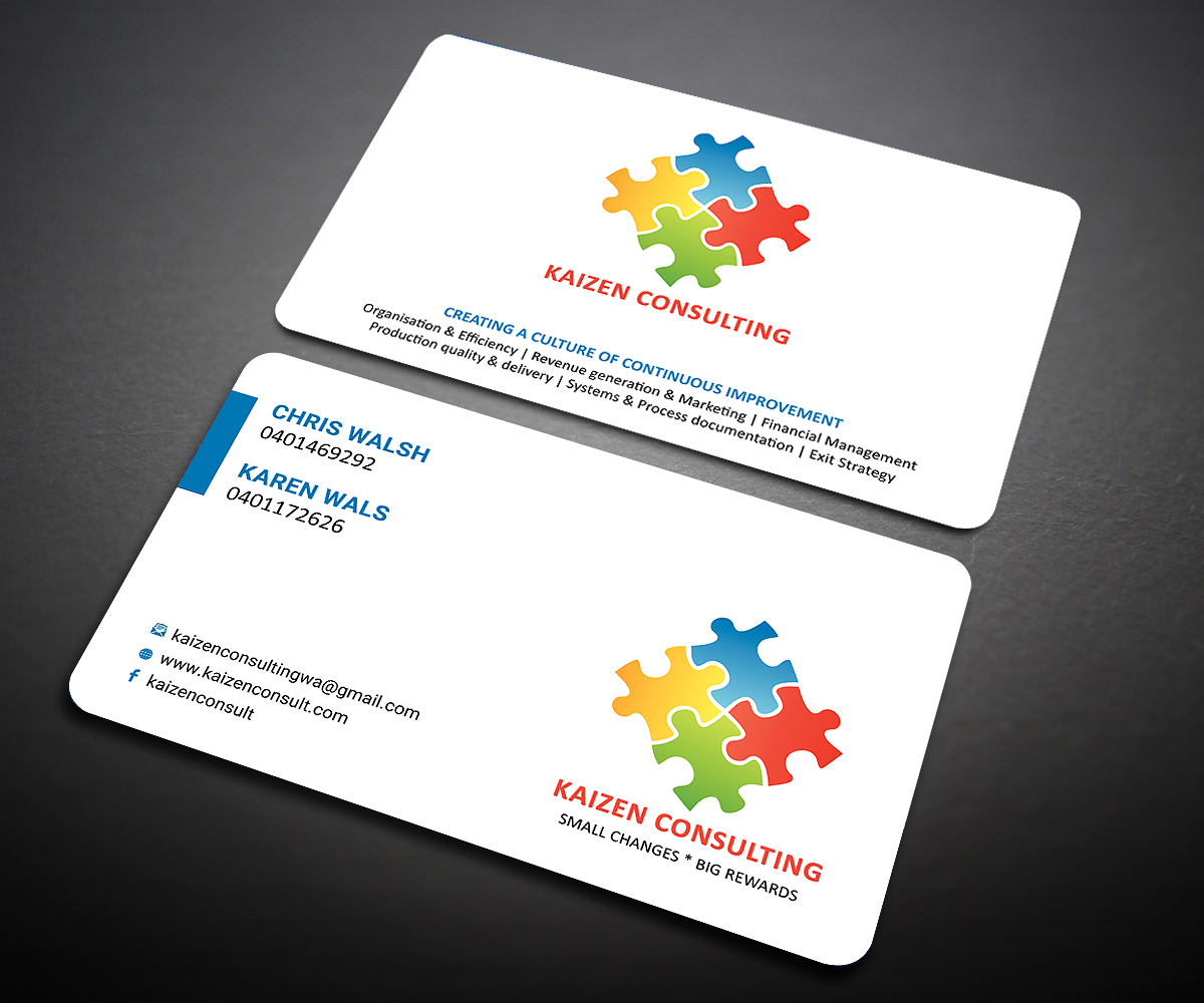 Business Card Design by Designers Hub for Kaizen Consulting | Design #19841072