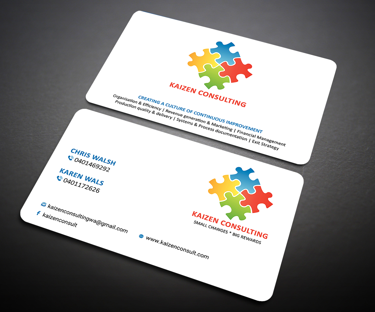 Business Card Design by Designers Hub for Kaizen Consulting | Design #19841155