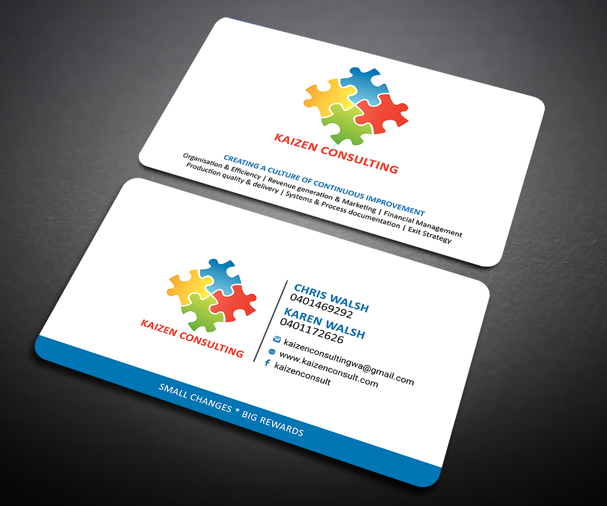 Business Card Design by Designers Hub for Kaizen Consulting | Design #19841218