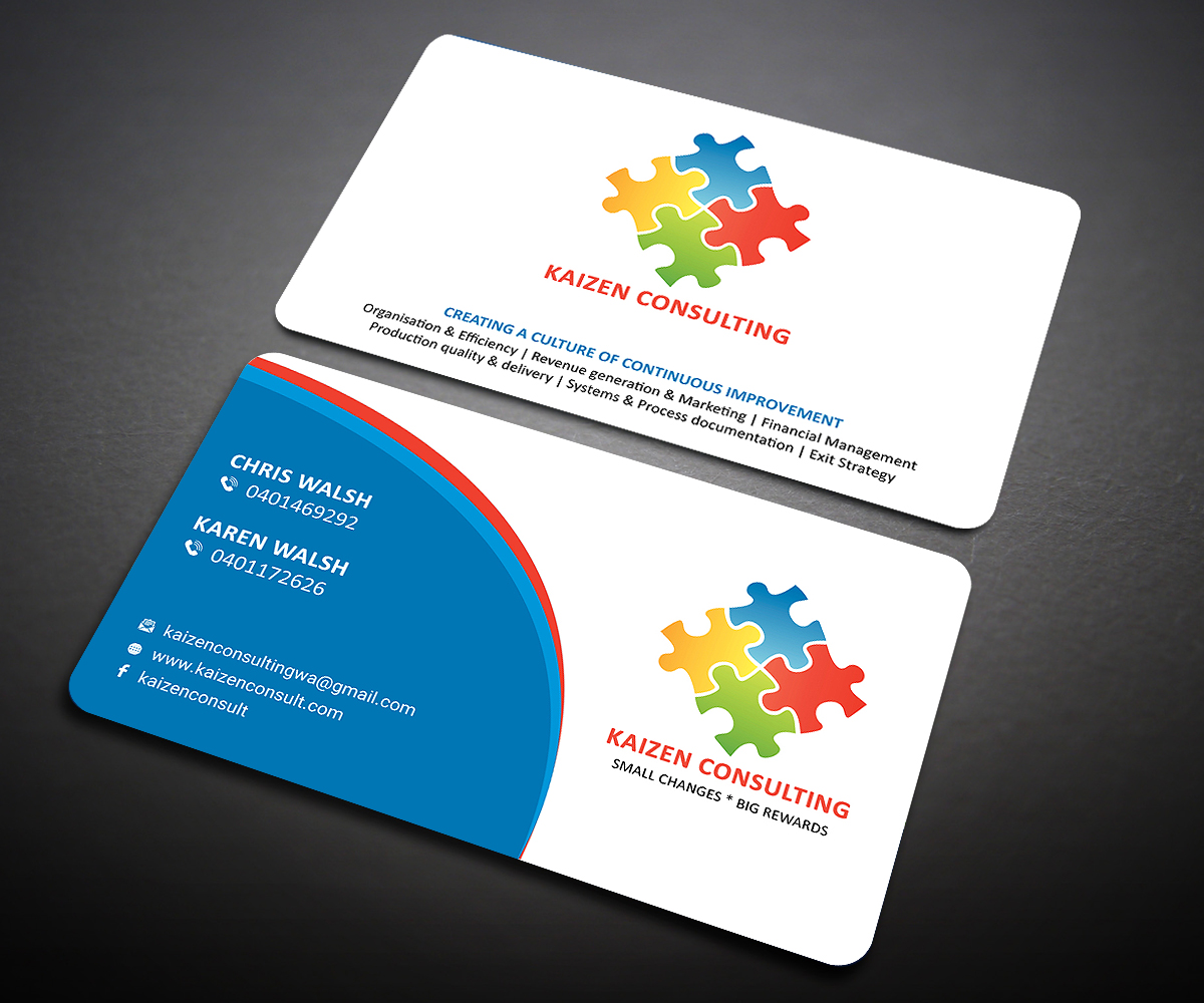 Business Card Design by Designers Hub for Kaizen Consulting | Design #19841481