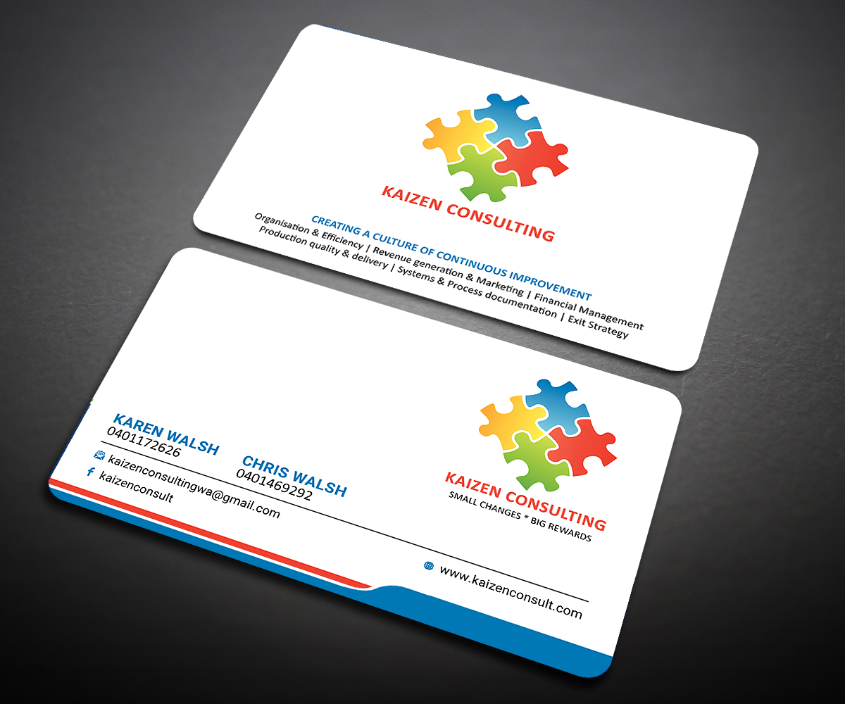 Business Card Design by Designers Hub for Kaizen Consulting | Design #19841593