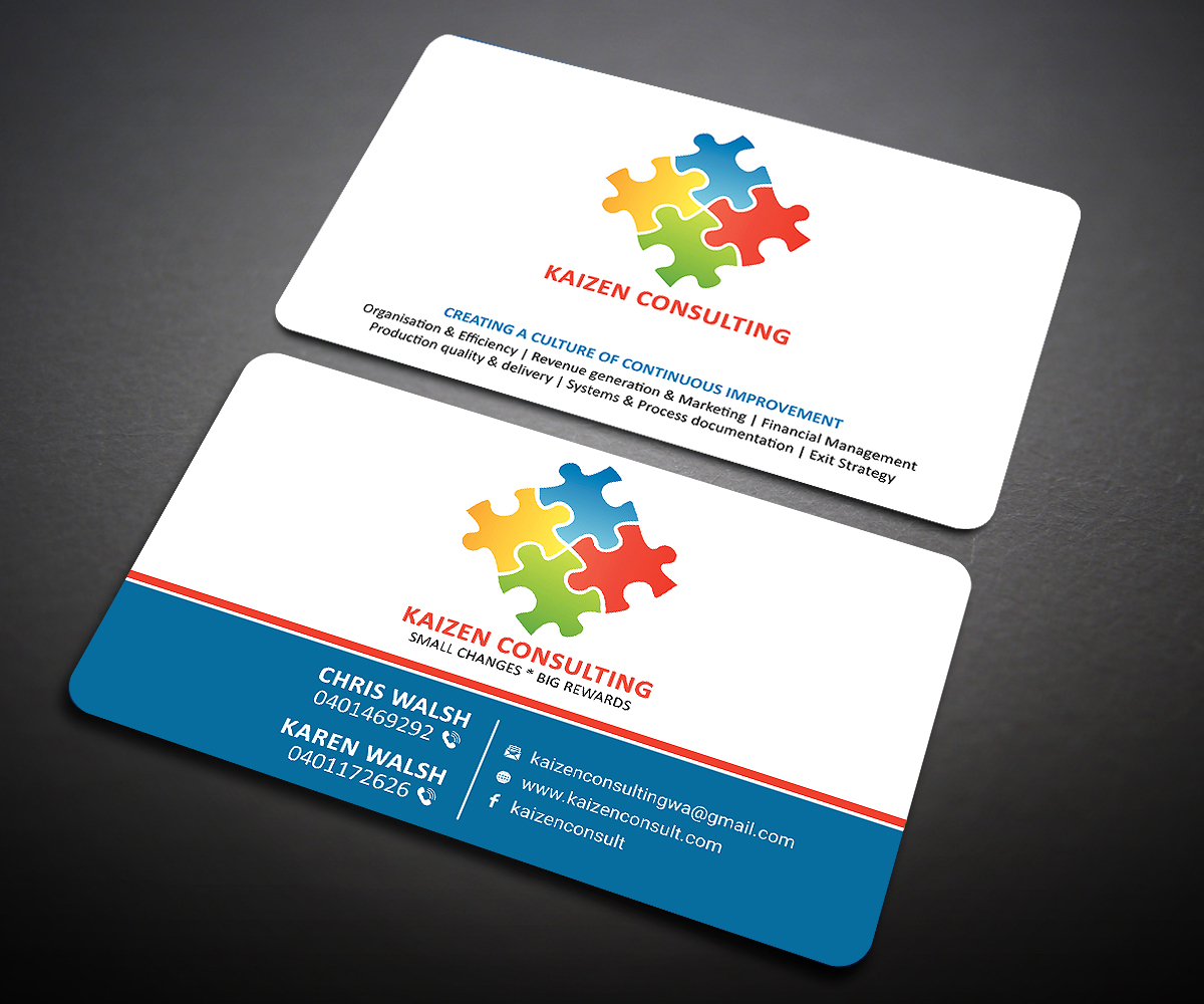 Business Card Design by Designers Hub for Kaizen Consulting | Design #19841649
