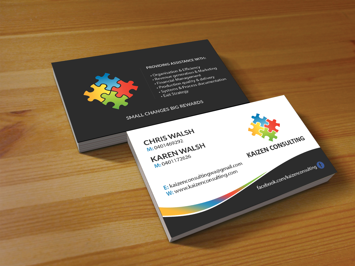 Business Card Design by Creations Box 2015 for Kaizen Consulting | Design #19846302