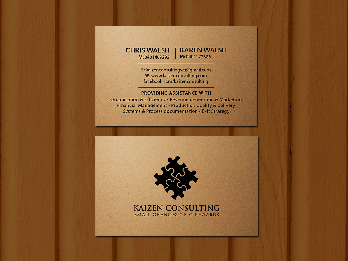Business Card Design by Creations Box 2015 for Kaizen Consulting | Design #19846304
