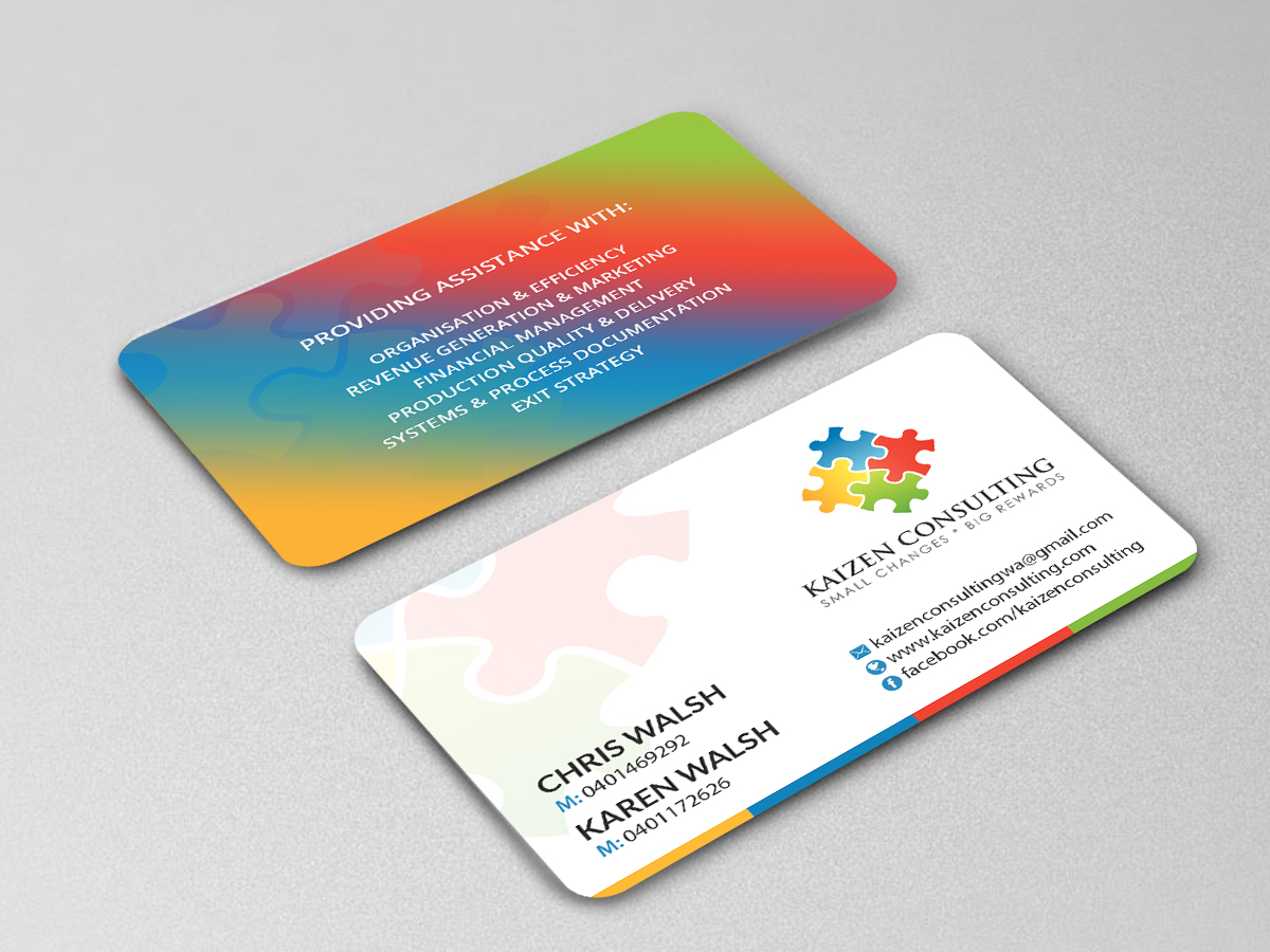 Diseño de Tarjeta de Presentación por Creations Box 2015 para Kaizen Consulting | Diseño #19846305