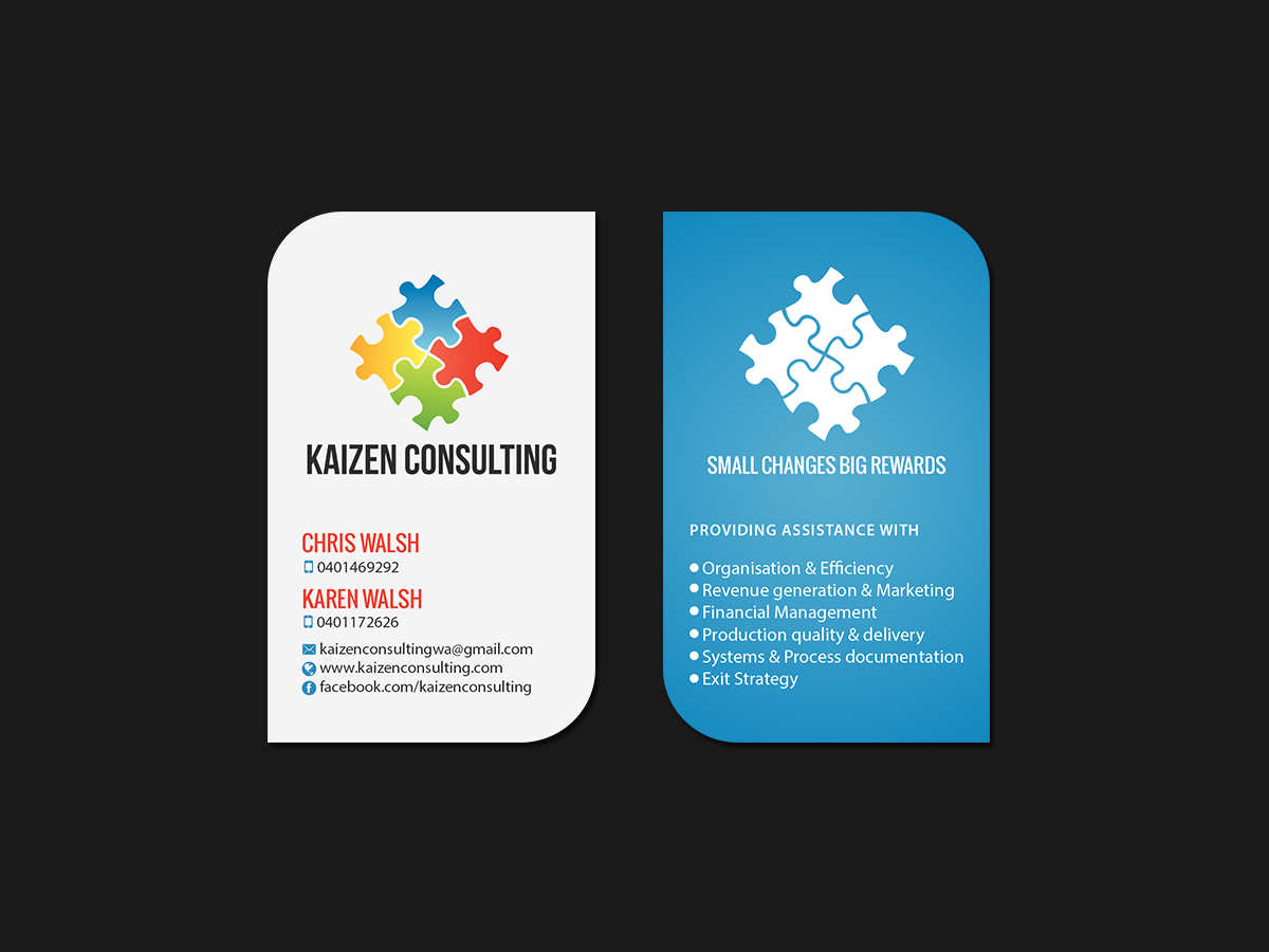 Diseño de Tarjeta de Presentación por Creations Box 2015 para Kaizen Consulting | Diseño #19846320