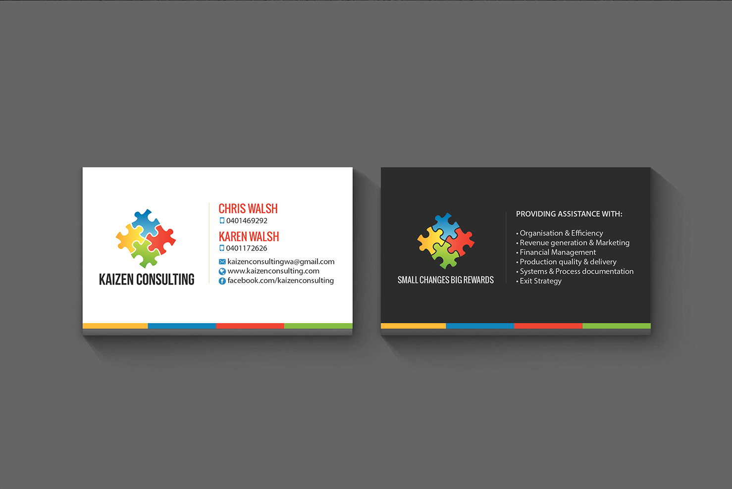 Business Card Design by Creations Box 2015 for Kaizen Consulting | Design #19846322