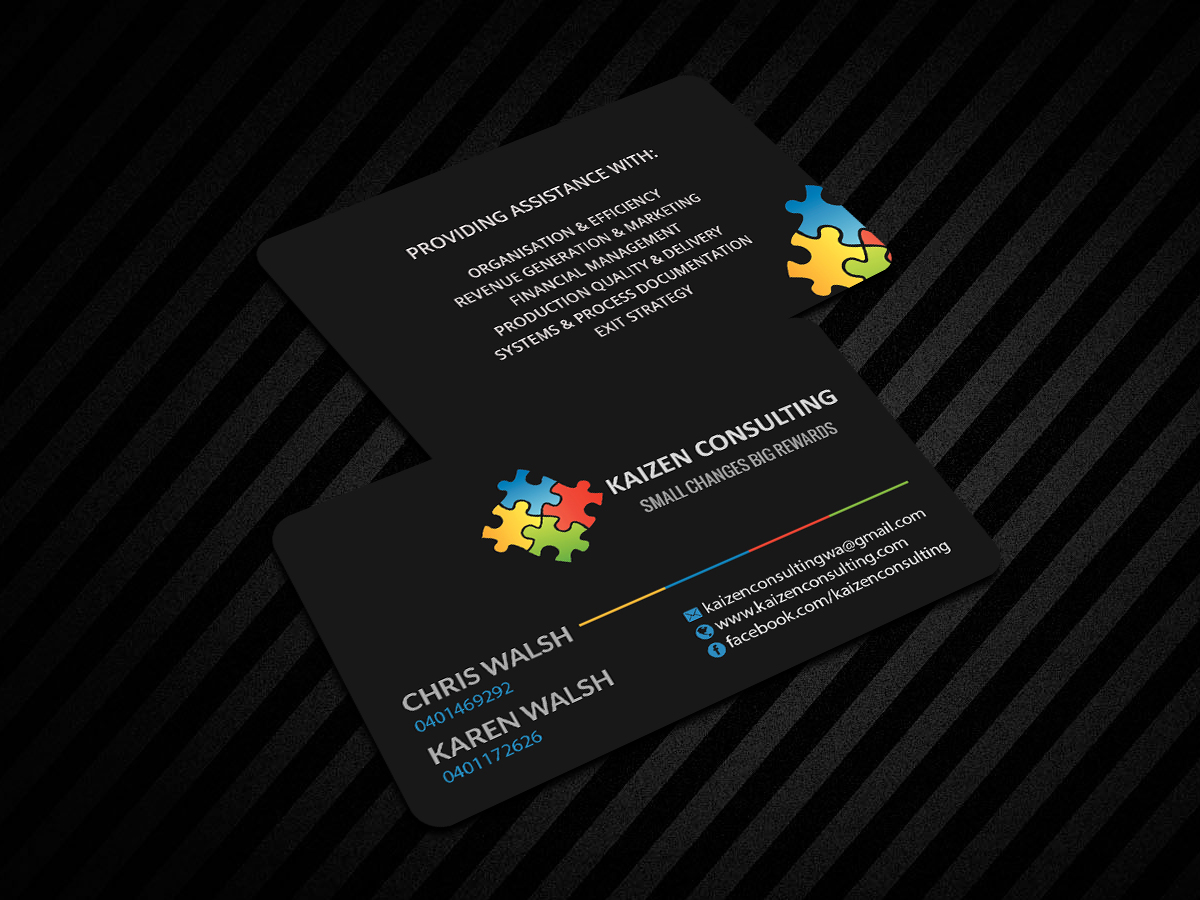 Diseño de Tarjeta de Presentación por Creations Box 2015 para Kaizen Consulting | Diseño #19846408