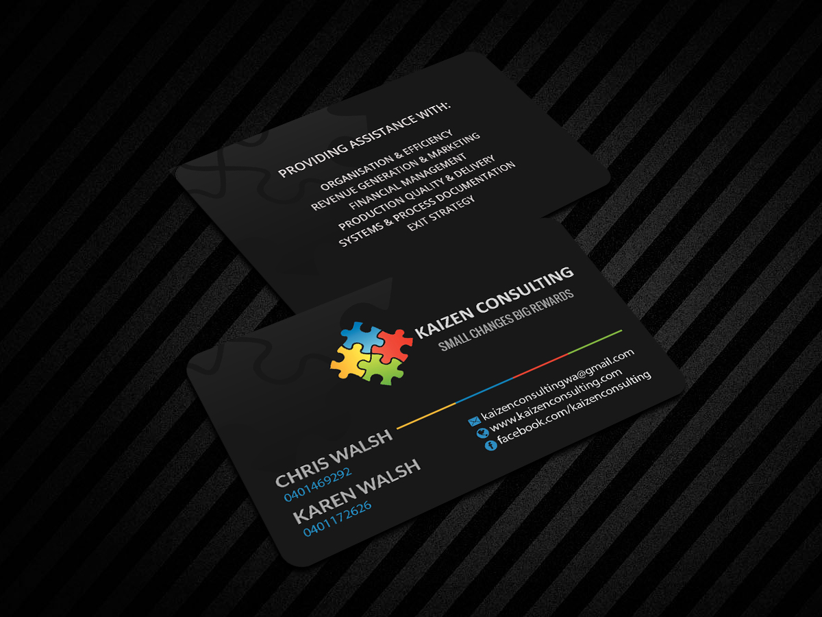 Diseño de Tarjeta de Presentación por Creations Box 2015 para Kaizen Consulting | Diseño #19846409