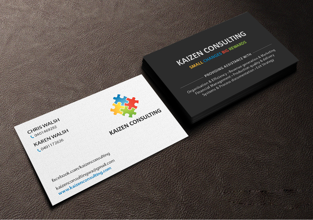 Diseño de Tarjeta de Presentación por Creations Box 2015 para Kaizen Consulting | Diseño #19850665