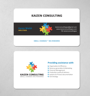 Diseño de Tarjeta de Presentación por chandrayaan.creative para Kaizen Consulting | Diseño: #19847112
