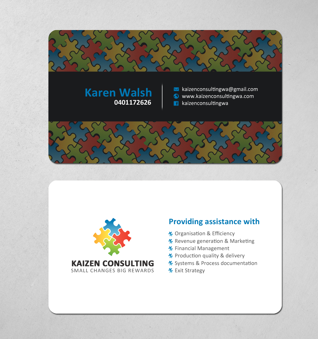 Business Card Design by chandrayaan.creative for Kaizen Consulting | Design #19847120