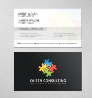 Business Card Design by chandrayaan.creative for Kaizen Consulting | Design: #19849799