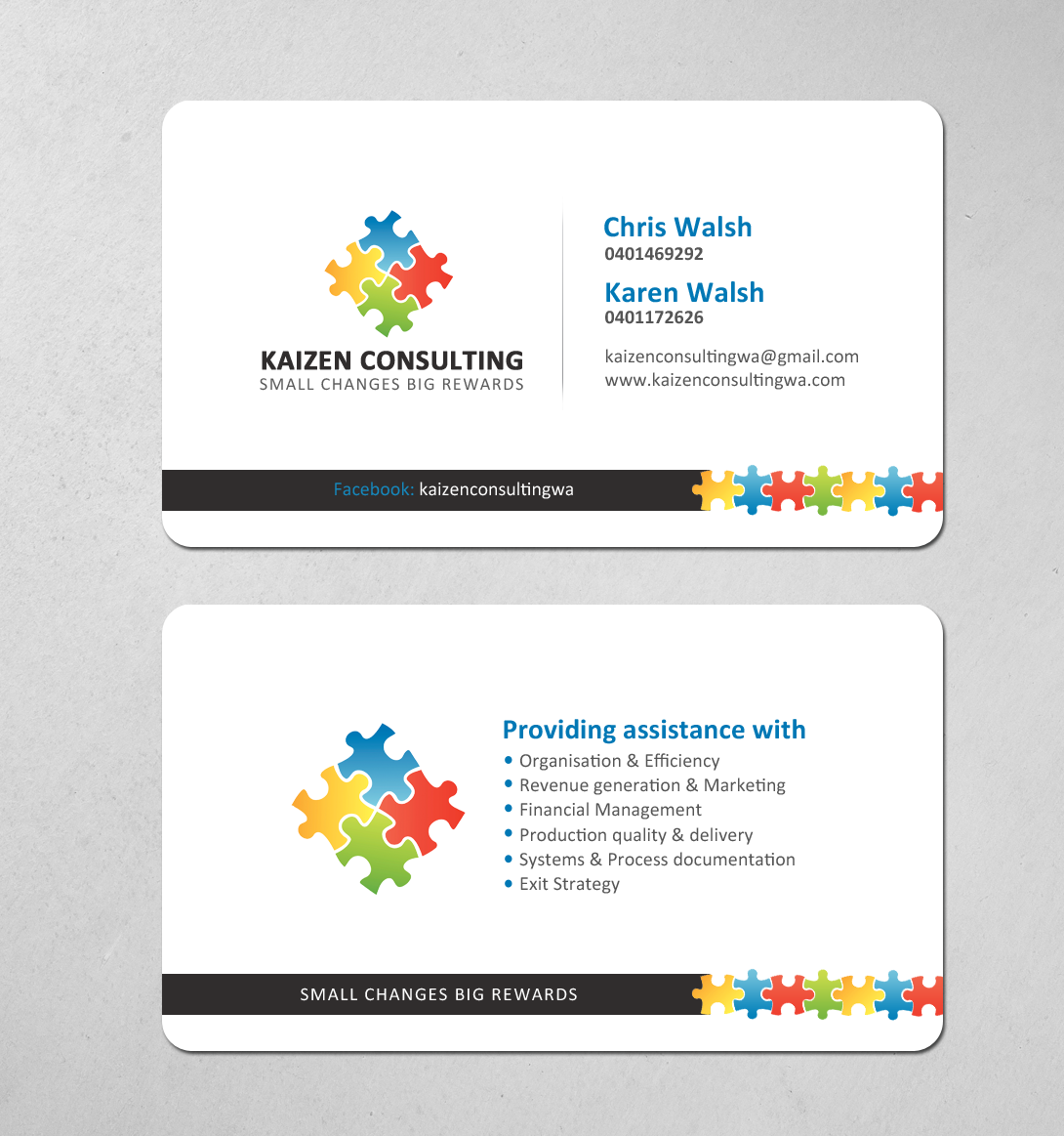 Business Card Design by chandrayaan.creative for Kaizen Consulting | Design #19849819