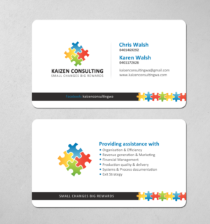 Business Card Design by chandrayaan.creative for Kaizen Consulting | Design: #19849819