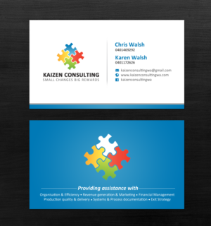 Business Card Design by chandrayaan.creative for Kaizen Consulting | Design: #19849848