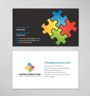 Business Card Design by chandrayaan.creative for Kaizen Consulting | Design: #19849849